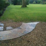 Disabled Access from a private terrace to the communal garden in Primrose Hill