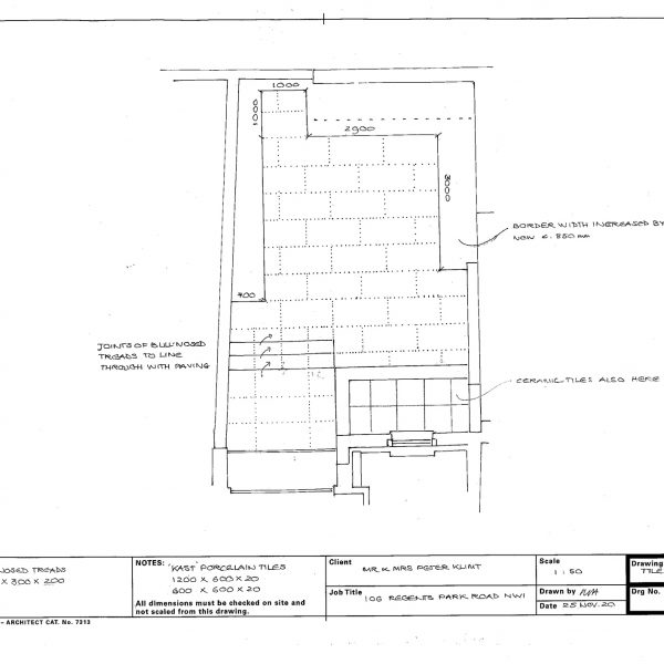 106 Regents Park Road, Hampstead - rear Porcelain Tile