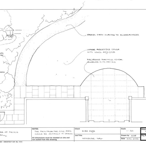 Landscape garden plan drawing
