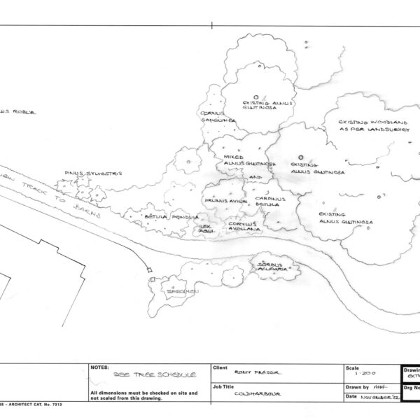 Landscape garden plan drawing