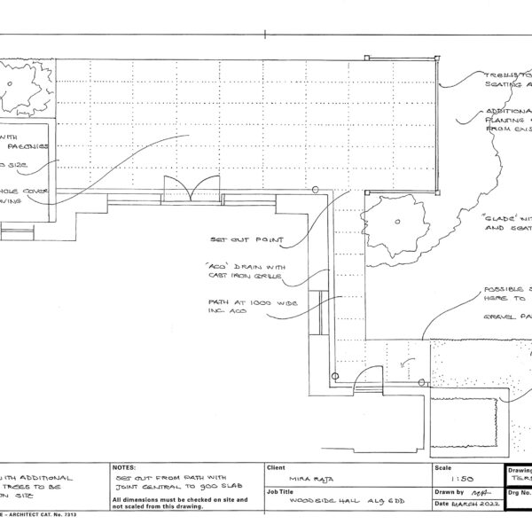 Landscape garden plan drawing